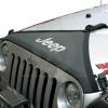 2007-18 Protezione ORIGINALE cofano esterno, nero vinile logo Jeep bianco JK