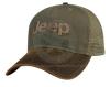 Cappellino ORIGINALE logo Jeep, visiera cuoio, color verde militare